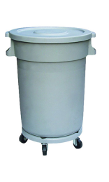 CONTENEDOR STRONG GRIS 120l con tapa y base ruedas