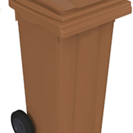 CONTENEDOR ZONA 120 l 2 ruedas marron