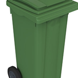 CONTENEDOR ZONA 120 l 2 ruedas verde