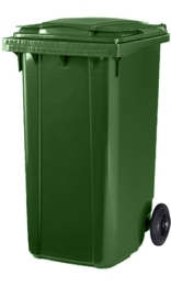 CONTENEDOR ZONA 240 l 2 ruedas verde