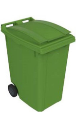 CONTENEDOR ZONA 360 l 2 ruedas verde