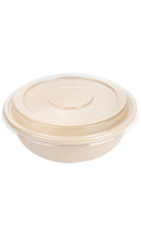 ENSALADERA FIBRA BIO 750ml Ø17,5x7,8 cm CON TAPA