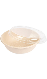 ENSALADERA FIBRA BIO 950ml Ø19x7,8 cm CON TAPA OPS