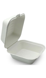 ENVASE HAMBURGUESA FIBRA BIO 550ml 153x147x862 mm 