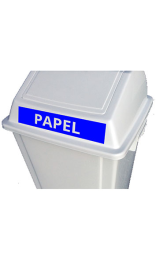 Etiqueta Papelera Código 0701232 y 0701166 - Azul Papel