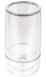 FUNDA TRANSPARENTE ACRILICA Ø12x23 cm