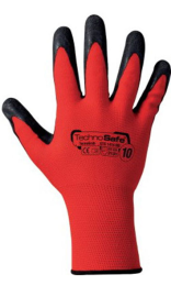 Guante de Látex Technograb GTG1414RB T-10 Rojo Nylon | Tienda Online