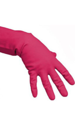 GUANTE LATEX ULTRAPROTECTOR T-6½ -7 rojo flocado 