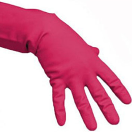 GUANTE LATEX ULTRAPROTECTOR T-8½ -9 rojo flocado