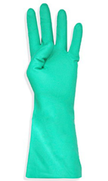 GUANTE NITRILO FLOCADO EXTRAFUERTE T-S verde