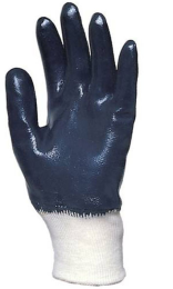 Guante de Nitrilo Titan 392 T-9 Azul con Soporte Textil