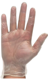 GUANTE VINILO 4,5 g T-S natural sin polvo 