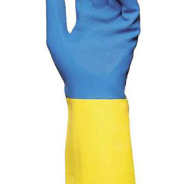 Guantes de Látex-Neopreno Guantex - Alta Calidad - Azul-Amarillo