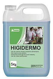HIGIDERMO gel manos higienizante área alimentaria