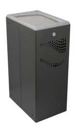 Papelera metálica 40L con tapa basculante gris y - Compra en línea