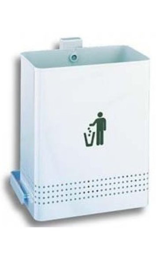 PAPELERA CHIC PARED 30 l metalica pintada blanca