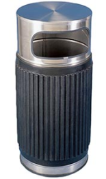 PAPELERA GIN 50 l inox satinada y poliuretano