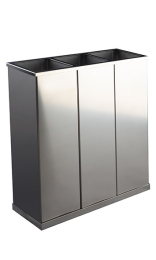 Papelera de Reciclaje 28L Inoxidable con 3 Cubos | Compra Online