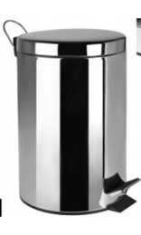 PAPELERA PEDAL HAS ACERO INOX 12 l