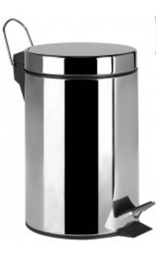 PAPELERA PEDAL HAS ACERO INOX 3 lts