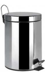 PAPELERA PEDAL HAS ACERO INOX 5 l