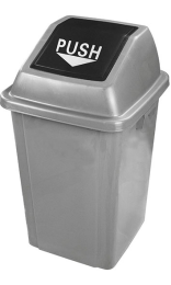 PAPELERA PUSH EVERY GRIS 40 l