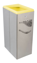 Papelera de Acero Inoxidable Todo 40 litros - Tapa Abierta