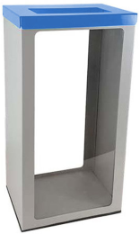 PAPELERA TODO  70 l METALICA tapa azul abatible