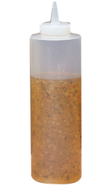 PERA PARA SALSAS TRANSLUCIDA 720ml Ø7x24,2 cm