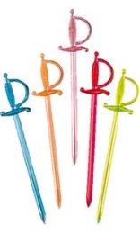PICKS ESPADA PLASTICO  7,2 cm 