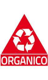 PICTOGRAMA TRIANGULAR ROJO ORGANICO 20x22cm