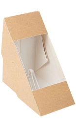 Cartón para sandwich con ventana OPP 220g doble - ¡Compra ahora y disfruta de tus bocadillos favoritos!