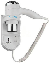 SECADOR CABELLOS LOU soporte mural 1800 w blanco 