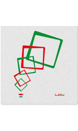 SERVILLETA 20x20cm 2c 1/4 P&P LOU GREED Ecolabel