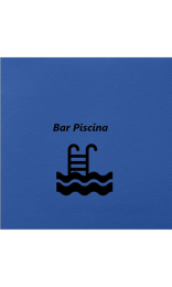 Servilleta Personalizada Azul 40x40 cm 2c 1/4 P&P