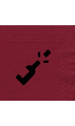 Servilleta Personalizada 40x40 cm 2c 1/4 P&P Burdeos