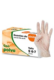 SIGAL SOFT T-P natural guante vinilo con polvo