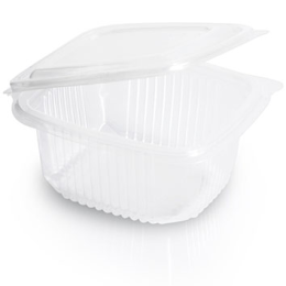 TARRINA TAPA BISAGRA 375 cc PP  126x143x41 mm