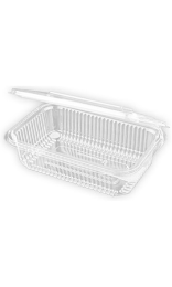 TARRINA TAPA BISAGRA 750 cc PET 192x130x55 mm