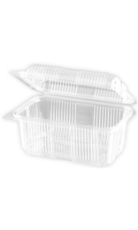 TARRINA TAPA BISAGRA TAPA ALTA 1000 cc PET 