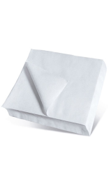 TIS 30x30 2c Servilleta blanca lisa cenefa (S3230)