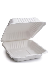 Tupper Fibra Bio 1600ml - Contenedor Compostable Blanco